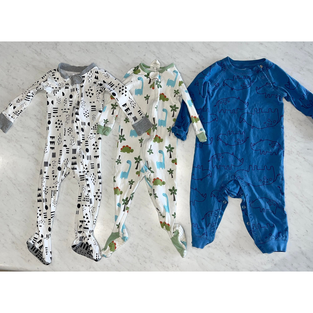 **3 Items**. Farm Animal Baby Pajama / PJ Onesies 12 month-18 month